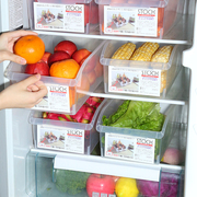 冰箱大号收纳盒抽屉式冷冻厨房家用食物保鲜储物盒收纳筐塑料盒子