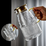 凉水壶玻璃耐高温大容量凉白开水瓶水杯冷泡复古冷水壶家用泡茶壶