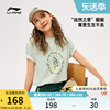 李宁中国文化系列短袖，t恤女士2024夏季圆领宽松运动服