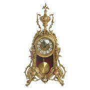 家居饰品手工青铜钟表客厅玄关摆件软装壁炉装饰时钟座钟5084