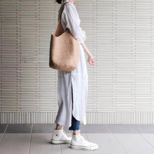 日本杂志手工拉菲草酒椰纤维草编包单肩包INS女士度假韩国沙滩包