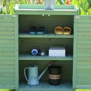 家用田园门口鞋柜户外柜子防水防晒庭院工具箱花园收纳实木储物柜