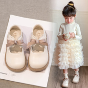 女童小皮鞋2024春秋儿童，小香风白色公主，鞋玛丽珍女孩鞋子单鞋