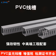 pvc线槽明装灰色塑料配电箱配线槽，电线电缆网线布s线槽阻燃pvc线