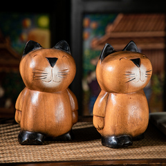 异丽泰国创意猫咪动物酒柜装饰品