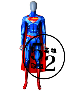 52英雄联盟新52版超人紧身衣，印花立体高还原(高还原)连体衣带披风