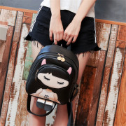 双肩包女2022韩版百搭潮背包PU皮女士包包可爱女孩小背包书包