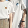 不一样的卡通猫和老鼠情侣装夏装短袖T恤宽松纯棉小众设计感半袖