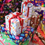 生日礼物包装纸大尺寸男生女生男孩儿童包礼物(包礼物，)的礼盒礼物盒加丝带，花束节日卡通字母气球蛋糕装饰礼物盒子