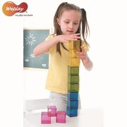 台湾WEPLAY彩虹积木3岁以上儿童益智玩具创意积木塑料积塑块