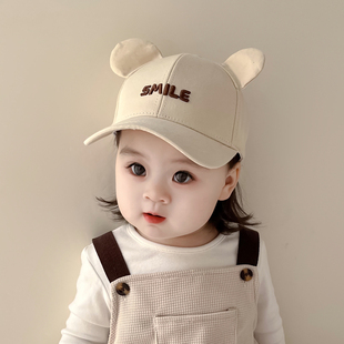 宝宝帽子春秋薄款儿童男童鸭舌帽遮阳防晒韩版婴儿小孩棒球帽夏季