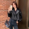 韩版小皮衣短款皮夹克2023年机车春秋季黑色修身女女外套