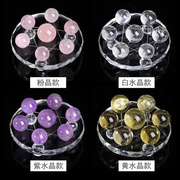 福寿天然紫水晶白水晶(白水晶，)黄水晶粉水晶球，七星阵工艺品办公桌摆件