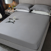 全棉床笠单件灰色纯棉席梦思，床垫保护套罩纯色，全包床单床罩防尘罩