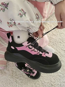 韩国学院风可爱运动鞋2023松糕，底拼色时尚减龄跑步鞋休闲女鞋