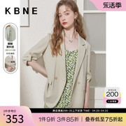 薄款西装外套女含醋酸小个子设计感上衣kbne2023夏季流行西服