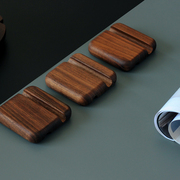 黑胡桃实木创意手机ipad平板支架桌面简约通用日式懒人手机座整木