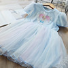 女童艾沙公主裙，~2022夏季韩版儿童纯棉短袖连衣裙