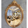 欧式防水浴室镜美式卫生间镜化妆镜圆形装饰镜复古卫浴镜子玄关镜