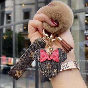 lv&gedete钥匙扣挂件女时尚，米奇米妮创意汽车钥匙链女士包包挂饰