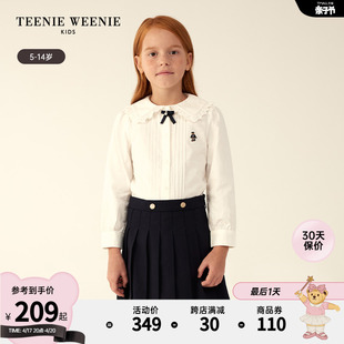 teenieweeniekids小熊童装23年款，秋冬女童娃娃，领全棉百搭衬衫