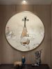 中国传统文化墙装饰画新中式圆形玄关画民俗挂画书房茶室琵琶壁画