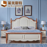 地中海全实木床1.8米1.5主卧现代简约双人床气压，储物美式风格家具