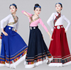 儿童藏族舞蹈演出服课堂练习裙半身裙少儿藏族表演服装大摆裙