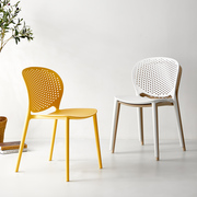 霍客森定制椅子北欧创意椅子靠背化妆椅塑料餐椅简约 ins家用餐厅