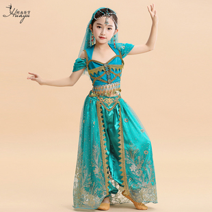 印度舞蹈服儿童六一舞台表，演出服茉莉公主，裙敦煌异域风情民族服装