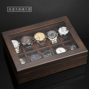 高档俪丽手表盒收纳盒多只木质整理盒，手串盒腕表收纳手表箱表盒整