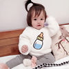 韩女宝宝卫衣加绒加厚冬装保暖上衣1-2岁女童冬季洋气婴儿抓绒衣