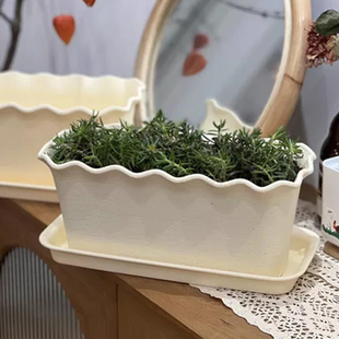 诚信树脂塑料花盆长方形，花盆室外阳台种菜花盆，大号塑料种植花槽