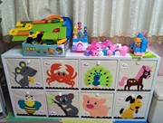 儿童正方形格子书架宜玩具抽屉式收纳衣柜子，盒箱客厅卧室家储物
