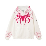 TEDDYISLAND原创美式蜘蛛刺绣拉链开衫卫衣男女秋季情侣外套