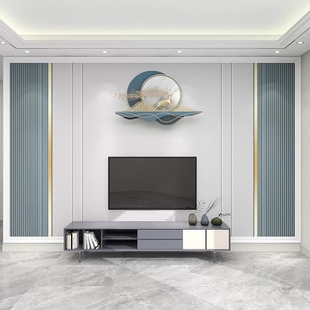 3d客厅电视背景墙壁纸现代简约高档轻奢壁画，大气壁布5d8d立体