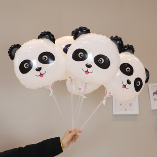 网红卡通兔子熊猫小熊鸭子气球铝膜学校幼儿园商场儿童地推小