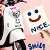 Nice笑脸微笑卡通个性创意车贴汽车划痕遮挡装饰电动车摩托车贴纸