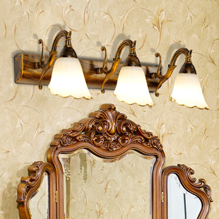 欧式经典镜前灯卫生间浴室，复古轻奢镜柜灯美式卧室，补光灯免打孔