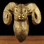 黄铜羊头挂饰摆件生肖羊家居，客厅玄关装饰壁挂墙上装饰品乔迁