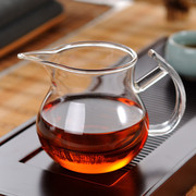 加厚耐高温透明玻璃茶具，耐热玻璃公道杯尖嘴分，茶器茶海纯手工