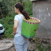 筐萝婴儿背篼家用小孩，竹编编织竹篮背篓手工竹篓，竹筐纯筐收纳买菜