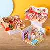 儿童3d纸质立体拼图玩具房间店铺手工diy小屋宝宝女孩卧室模型