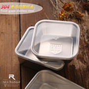 304不锈钢食物留样盒带盖插卡试吃盒取样保鲜盒小菜盒子小饭盒