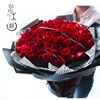 重庆鲜花速递同城花店订花99朵红玫瑰，礼盒粉色花束求婚女友送上门