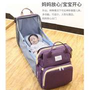 便携式折叠床妈咪包外出(包外出)轻便大容量母婴，包背包(包背包)多用途妈咪床包
