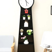 客厅落地大钟欧式创意落地钟客厅现代实木书架置物多功能钟表