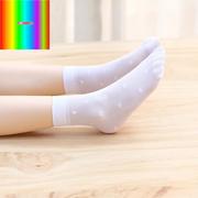 夏季纯白色短丝袜女超薄款天鹅绒，短袜子学生，可爱日系少女白丝袜(白丝袜)短