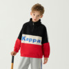 kappa童装男童外套时尚拼色中大童，摇粒绒加厚上衣儿童拜年服卫衣