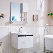 欧式pvc浴室柜组合洗脸盆，洗手面盆卫，浴柜洗漱台卫生间挂墙吊镜柜